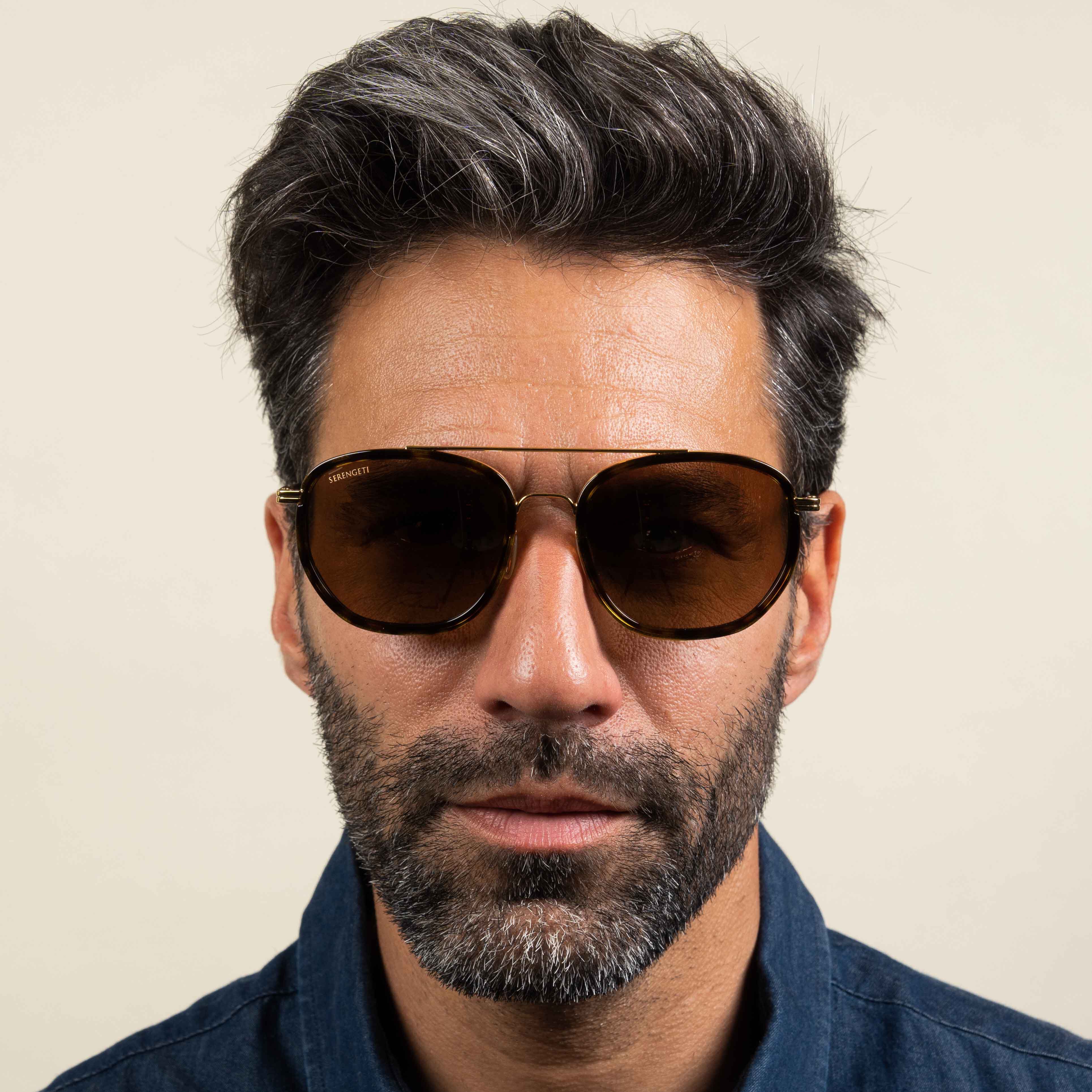 Serengeti BORON - Retro Men's Sunglasses - Ultra-Mineral Lens